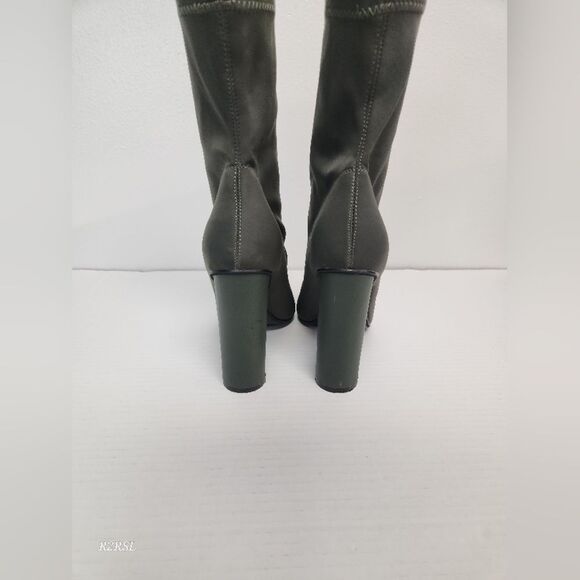 Cape Robbin Paw-1 Lower Calf Boots Olive Green Womens 8.5 Slip On - Picture 6 of 9